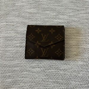 Louis Vuitton Monogram Fold-Over Wallet - Dark Brown & Gold